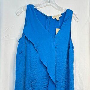 Michael Kors NWT Silk Tank Top | Royal Blue | Fashion Basics | Large